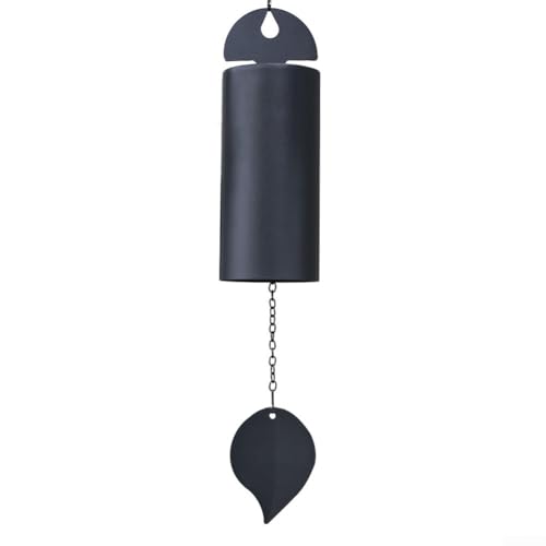 Resonantes Metall-Windspiel, Metall-Windspiel, für Gärten und Terrassen, mit Resonanzklang und Eisenkonstruktion für langfristige Outdoor-Ausstellung (schwarz)