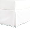 Hig off white chic king bed skirt easy fit scallop edge pleated bedskirts 14 inch drop anti slip dust ruffle thick fabric for enhanced privacy pre washed for long lasting usen60022  urban country home decor