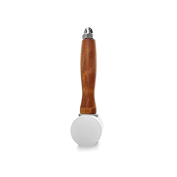 QWORK® Leder Schnitzhammer Nylon Hammer, Holzhammer in T-Form mit Holzgriff für Lederverarbeitung, Leder Handwerkswerkzeug – Bild 4