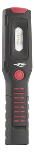 ANSMANN Linterna de trabajo LED recargable IL300R - de 3W y 325 lúmenes - Magnética con 8 funciones - Perfecta para el mecánico y el taller