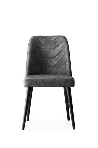 Menzzo Conla Stuhl, dunkelgrau, L50 x P49 x H90 cm