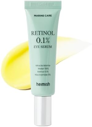 Heimish Marine Care Retinol Eye Serum – 0.1% Retinol & 5% Niacinamide – Anti-Aging Under Eye Treatment for Fine Lines, Wrinkles, Dark Circles – Lightweight, Non-Irritating, Fast-Absorbing Formula