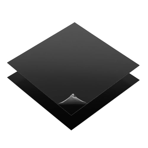 ABS Kunstoffplatte, ABS Platte in SCHWARZ ODER WEIß | VIELE verschiedene FORMATE in Stärken 1-10mm TOP Qualität (2 Stück | 20 x 30cm, 1mm Schwarz)