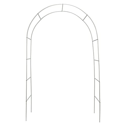FXforer Arche de jardin en métal - Pergola blanche - Arche de mariage - Arche de jardin extérieure - Treillis - Support pour plantes grimpantes - Décoration de mariage