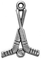 Plata de ley palo de hockey encanto artículo # 2121