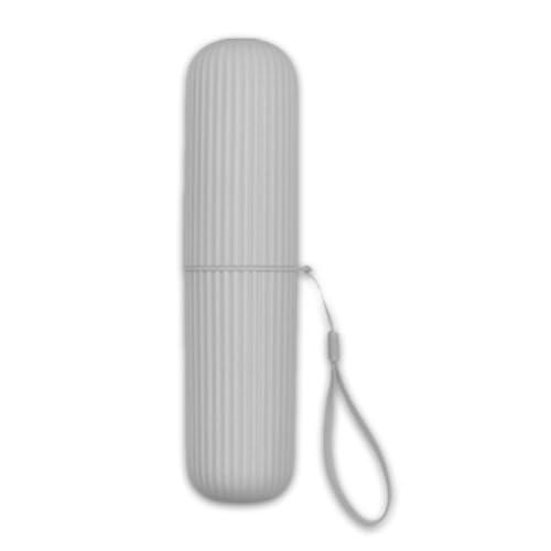Porta Escovas Dente Pasta Dental Guardar Para Viagem Escola Trabalho Ferias Estojo Organizador De Banheiro (CINZA)