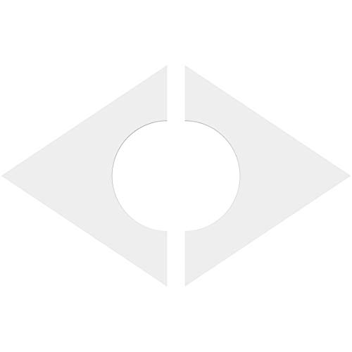 Image of Ekena Millwork CMP18X12DD2-06000 Diamond Architectural Grade PVC Contemporary, Two Piece Urethane Ceiling Medallions 18 inchW x 12 inchH x 6 inchID x 6 1 /4 inchC x 1 inchP