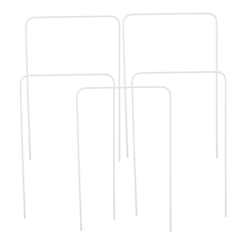 POPETPOP 5pcs Boys and Girls Croquet Mallet Set Outdoor Game Parts Iron Wickets Hoops Family-Friendly Toy Accessory