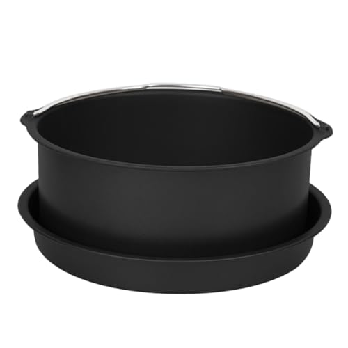 TOPBATHY 1 Juego canasta de pastel bandeja de metal bandeja de plato de pizza mini horno tostador Sartén antiadherente freidora bandeja de pizza ronda Molde de torta Componente