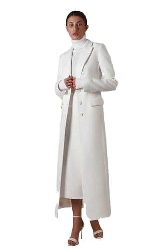 dress coat white NCDIMS Single Breasted Women Suit Jacket Elegant Business Long Blazer Customize Clothing Prom Party at Amazon Women's Clothing store LIVE 2/6/26 mb Trendy Dresses White Short crafted from Italian wool Size:EU 39 / EU 39 / US 8.5