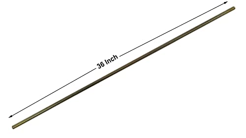 Image of B&P Lamp 3 PIECES 1 /4 IP X 36 inch All Thread Pipe, 1 /2 inch Diameter Zinc Plated Steel For Floor and Table Lamp Restoration