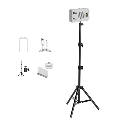 Luz LED portátil 40W recargable blanca con temperatura ajustable de 3000K-7000K