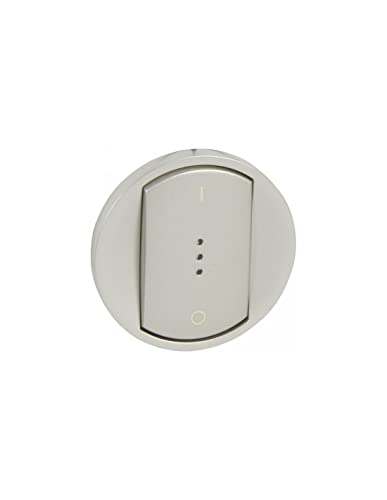 Legrand 068323 Enjoliveur Doigt Large Céliane pour Interrupteur Bipolaire à Voyant, Finition Titane, Lot de 10