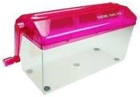 Portable Office Mini A4 Manual Paper Hand Shredder Straight Cut Home Paper Width 9" (Pink)