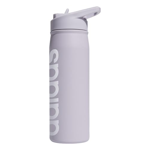 Image of adidas Straw Lid Metal Water Bottle 600 mL | Double-Wall Insulated, Leak-Resistant Lid, Stays Cold 24 Hours, Easy-Use Straw Top, Swap-Friendly Lid, Workouts & Daily Use