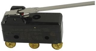 Microswitch, Standard, Long Hinge Lever, SPDT, Screw, 20 A