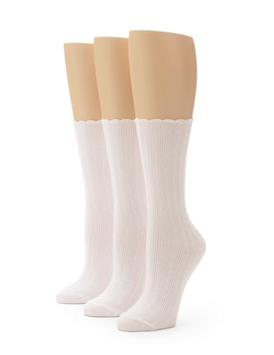 Image of no nonsense Women's Scallop Pointelle Crew Sock