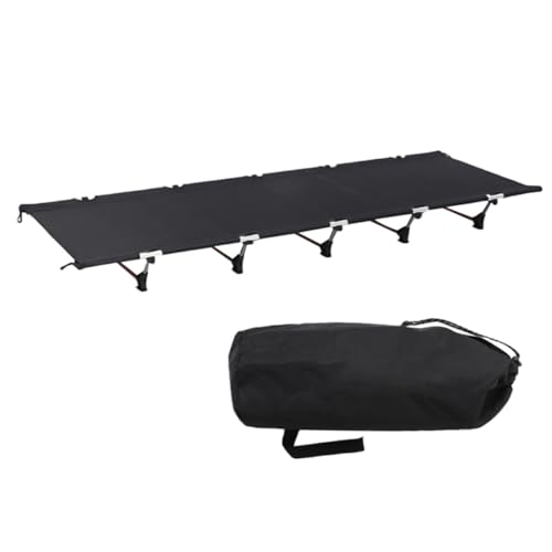 Hemoton Portable Folding Bed for Camping Oxford Cloth Aluminum Alloy Guest Bed