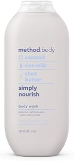 Method Body Wash, Simply Nourish, Paraben and Phthalate Free, 18 oz (Pack of 1)