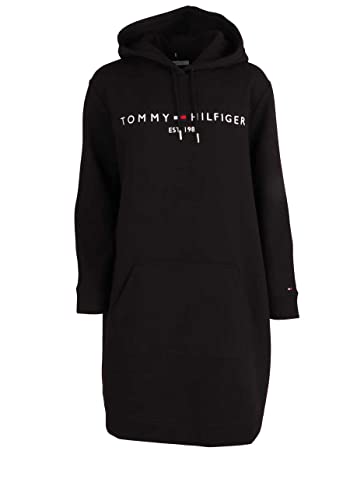 Tommy Hilfiger Damen Hoodie Kleid mit Kapuze , Schwarz (Black), 54