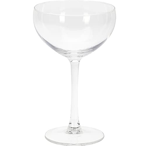 Galvog® Set of 4 Coupe Cocktail Glasses 240ml | Champagne Saucers 24cl - Martini Glasses Long Stem Glassware