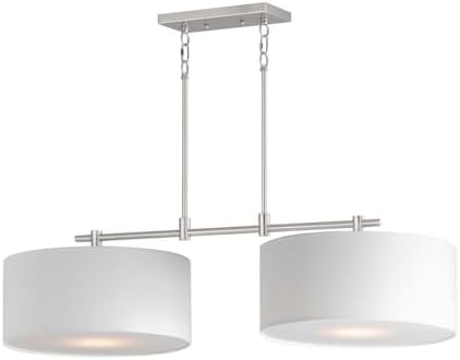Maxim Bongo - 2 Light Linear Pendant-9.75 Inches Tall and 16 Inches Wide-Satin Nickel Finish