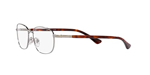 Persol Po1005V Oval Prescription Eyewear Frames, Gunmetal/Demo Lens, 56 Mm #TOP2