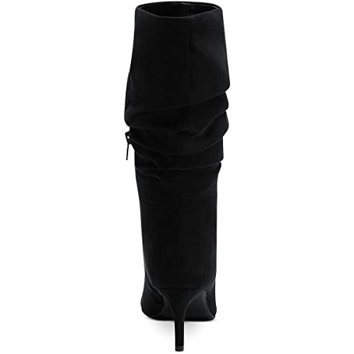 Alfani Womens Lissa Faux Suede Slouchy Booties Black 9 Medium (B,M)2