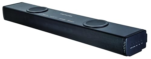 Memorex MX-SBDA220 32-inch Bluetooth Dolby 2.0.2CH Atmos Soundbar – 100W Total Output, HDMI/USB/Optical Inputs, Remote Control, and Bass/Treble Controls
