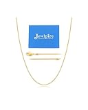 Jewlpire Solid 24K Over Gold Chain Necklace for Women, 1.3MM Box Chain Hypoallergenic Gold Chain for Women Thin & Sturdy & Replacement Women's Chain Necklaces, 26 Inch
