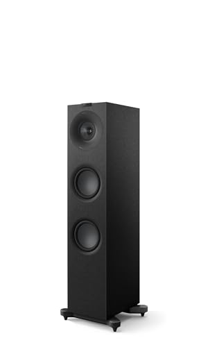 KEF Q7 Meta passiver HiFi-Standlautsprecher, Satin Black | Musik | TV & Heimkino | Gaming | 3-Wege-Bassreflex | 10 cm Uni-Q-Treiber mit MAT | Zwei 16,5 cm Tieftöner