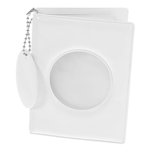 Happyyami Decorative Mini Photo Album for Photocard Storage Stylish Round Hollow Card Binder for Collecting and Trading Cards Compact and Portable