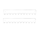 MCMILEE Organizador de Collares de Acrílico, Paquete de 2, Organizador de Joyas para Colgar en la Pared con 12