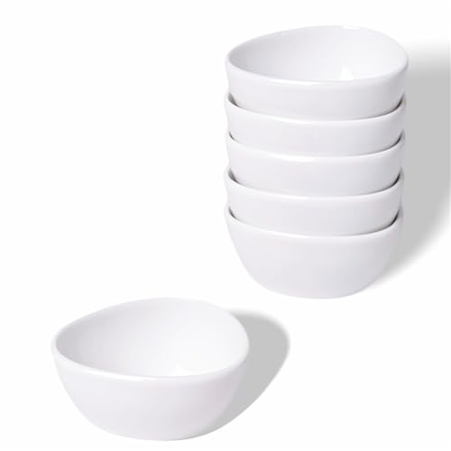 LEETOYI Mini Ceramic Ramekins Souffle Dishes 1.5 OZ, Small Dipping