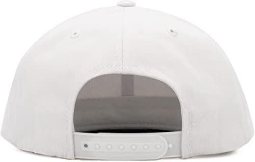 Image of KBETHOS Classic Snapback Hat Blank Cap Underbrim Cotton Wool Blend Flat Visor Adjustable Unisex