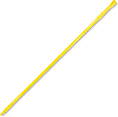 SPARTA Fiberglass Broomstick Replacement Broom Handle with Acme Threaded Tip for Industrial Cleaning Tools, Fiberglass, 60 Inches, Yellow