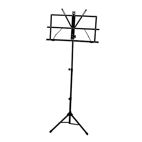 LRXIYODE 折りたたみ式譜面台 伸縮式 卓上楽譜スタンド 調節可能 大型パネル対応 頑丈アルミ製 楽譜クリップ付き