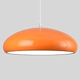 Luces de techo con diseño artístico único de estilo italiano, lámpara colgante moderna naranja, 1 paquete, lámpara colgante de cúpula minimalista, luces de techo geométricas con base E27 para comedor,
