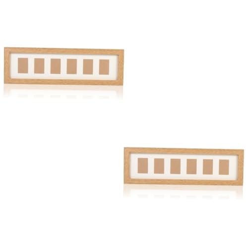 BESTonZON 2pcs Wooden Milestone Board Small Photo Frame First Year Picture Frame Keepsake Decor Infant Photo Holder