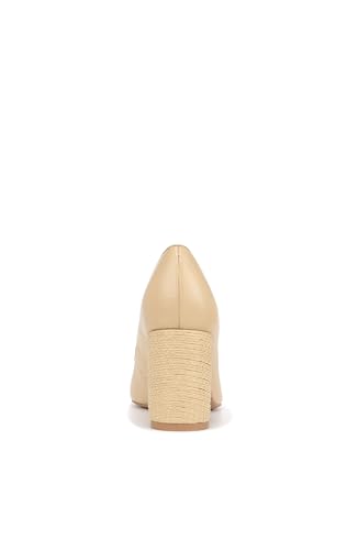 Franco Sarto Womens Giovanna Pointed Toe Pumps Beige Leather 9 M - image 7