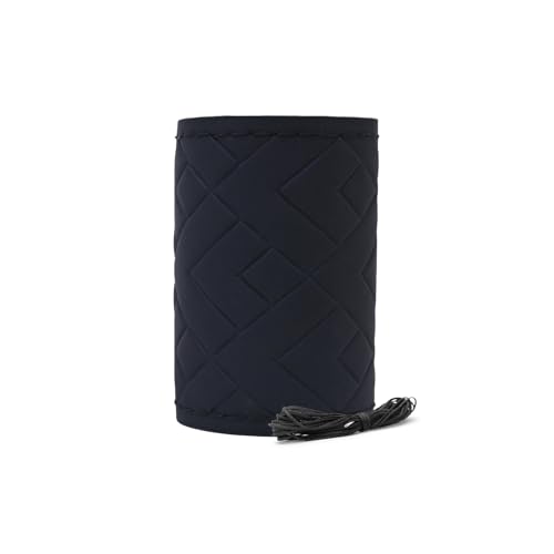 Image of Leather 25CM Universal Fit Car Steering Wheel Cover, Elastic Breathable and Odorless (Black-3)