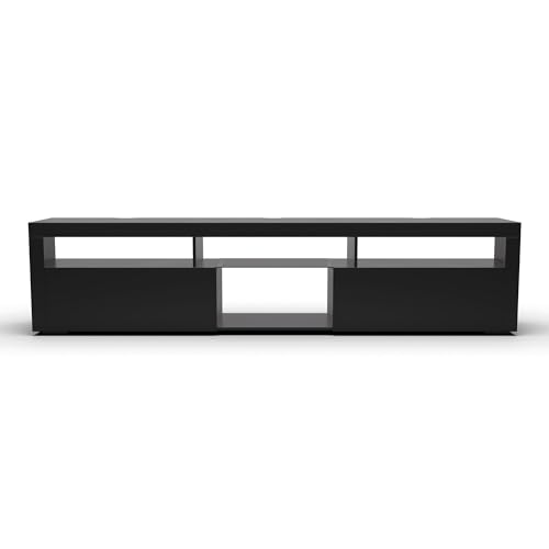 blumfeldt Meuble TV Bois avec LED, Meuble Tele de 150 cm, Design Moderne avec LED Multicolores, Petit Meuble TV, Meuble Bas TV pour Salon, Chambre,...
