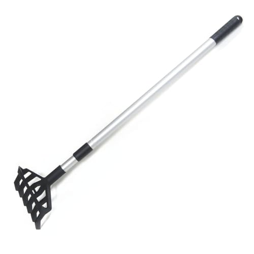 KZ GARDEN - Desherbeur manuel à Mauvaises Herbes Manche téléscopique 91-146cm - Râteau de Désharbage 6 dents Jardin Terrasse Allée