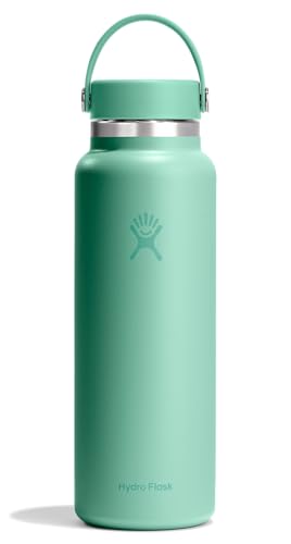 Image of Hydro Flask Water Bottle - Insulated Stainless Steel - Wide Mouth Flex Lid, Non Spill, Leakproof and Refillable in 40 Oz Mermaid Green