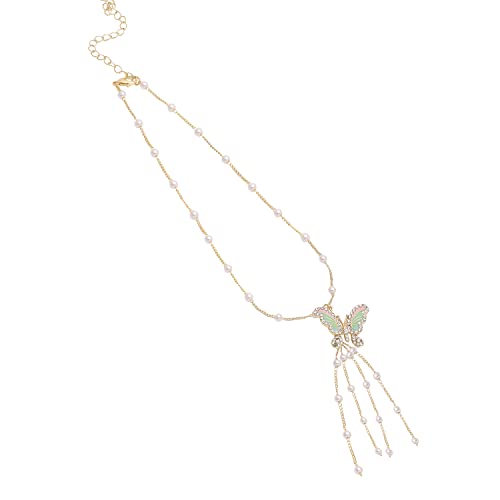 Image of SOHI Contemporary Necklace for Women and Girls, Necklace with Chain detailing for women, Statement jewellery, Fashion Jewellery for women, Imitation, ladies