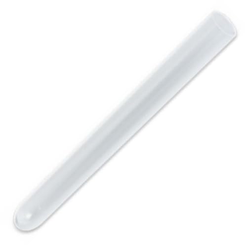 16x150mm Test Tubes, PP Plastic, Round BTM, 20ml Vol, Natural, Karter Scientific 400B3 (Pack 25)