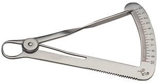 SWISSO Degree Gauge Jewelry Measure from 0-10mm Thickness Measuring Tool Stainless Steel Pack of 1