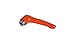 Kipp 06451-92062 Zinc Adjustable Handle with Protective Cap and M6 Internal Thread, Modern Design Style, Stainless Steel Components, Metric, Orange Powder-Coated Finish, Size 2