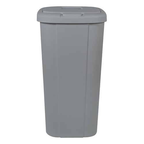 Bote de basura de cocina con tapa, 13.3 galones gris miniatura 3