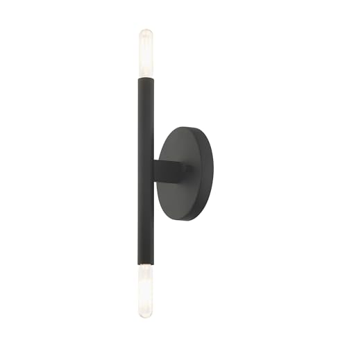 Image of Livex Lighting 51172-04 Copenhagen Collection 2 Light ADA Sconce, Black